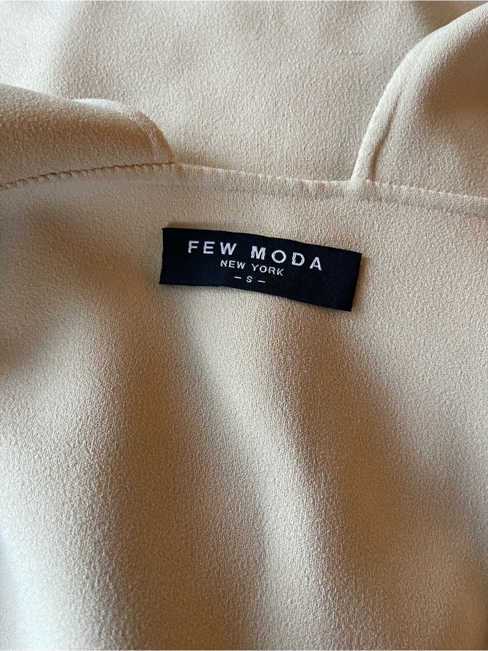 Few Moda Ivory Deep V Pinafore Midi Dress Utility Pockets Romantic Minimalism S - Picture 6 of 9